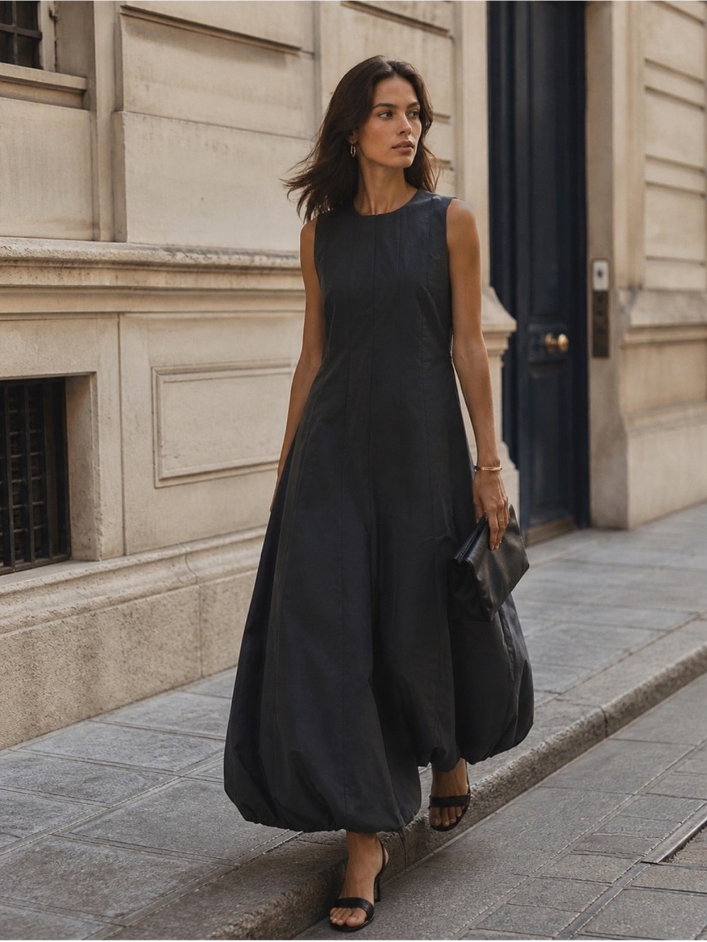 Elegant Black Bubble Dress